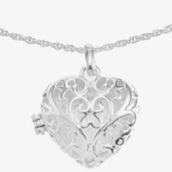 Mixit Silver Tone Pendant Necklace & Stud Earrings 2-pc. Heart Locket Set - Picture 3 of 6